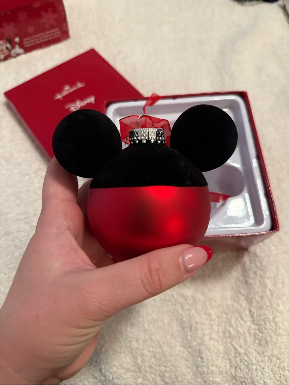 Hallmark Disney Red and Black Mickey Mouse Kids Ornament
